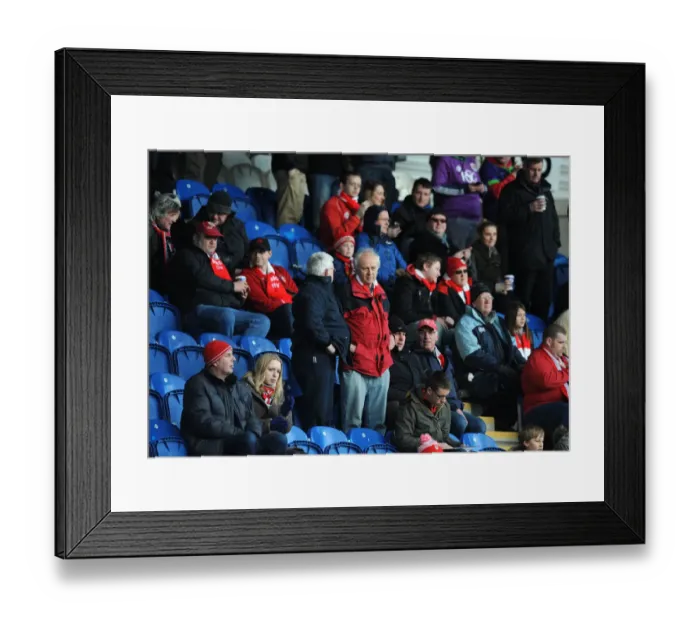 Framed Print : Bristol City's Fanatical Support: Sky Bet League One Clash at Colchester United (February 2015)