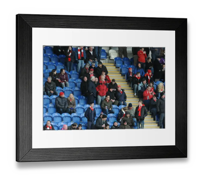 Framed Print : Bristol City's Unwavering Support: A Sea of Passion at Colchester United's Stadium (Sky Bet League One, February 2015)