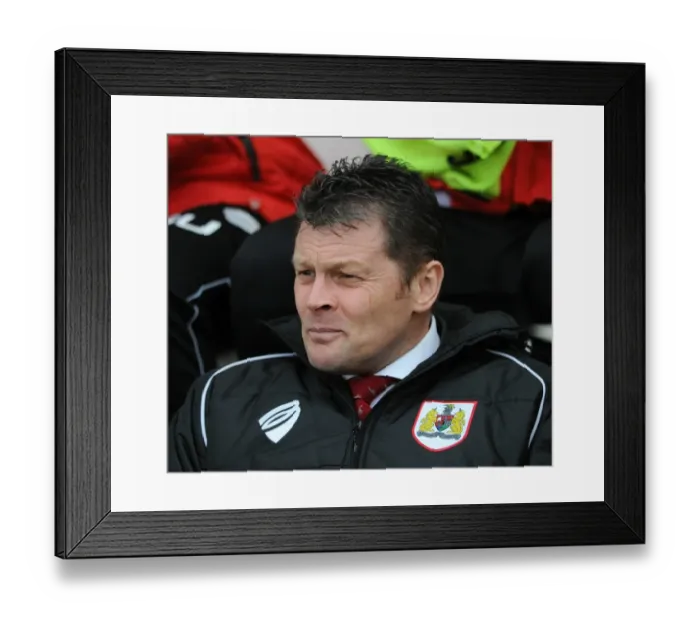 Framed Print : Steve Cotterill Leads Bristol City in Sky Bet League One Match against Colchester United, February 2015