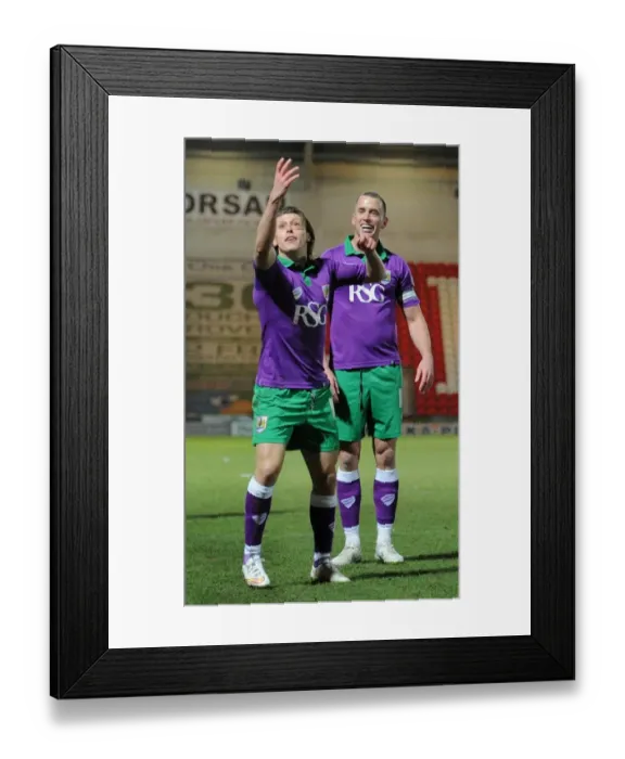 Framed Print : Bristol City's Luke Freeman Celebrates Goal Against Doncaster Rovers, February 2015