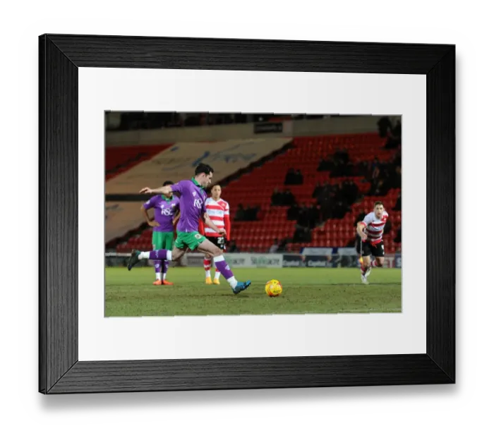 Framed Print : Bristol City's Greg Cunningham Scores Penalty Against Doncaster Rovers, February 2015 Framed Print : Bristol City's Greg Cunningham Scores Penalty Against Doncaster Rovers, February 2015