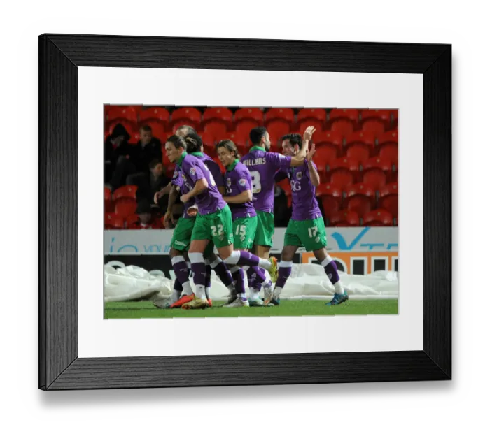 Framed Print : Bristol City's Greg Cunningham Scores Game-winning Goal vs Doncaster Rovers