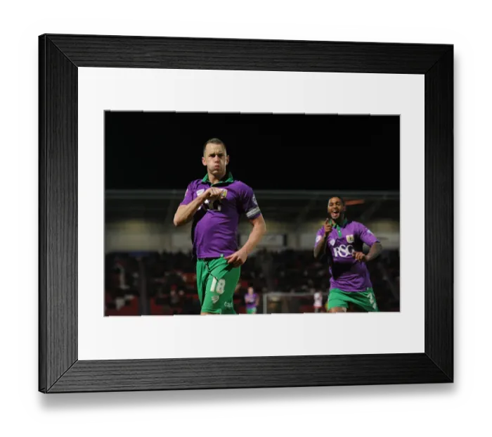 Framed Print : Euphoria Unleashed: Wilbraham's Iconic Goal Celebration (February 24, 2015)