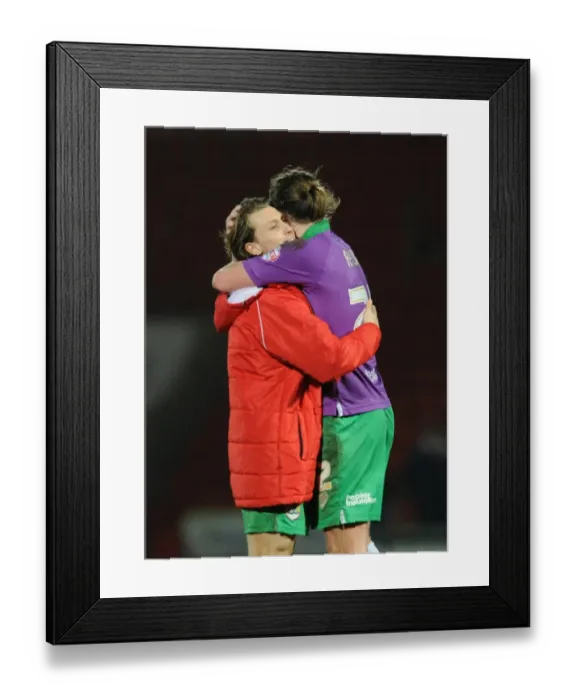 Framed Print : Bristol City Celebrate Win Over Doncaster Rovers: Luke Freeman and Luke Ayling Rejoice