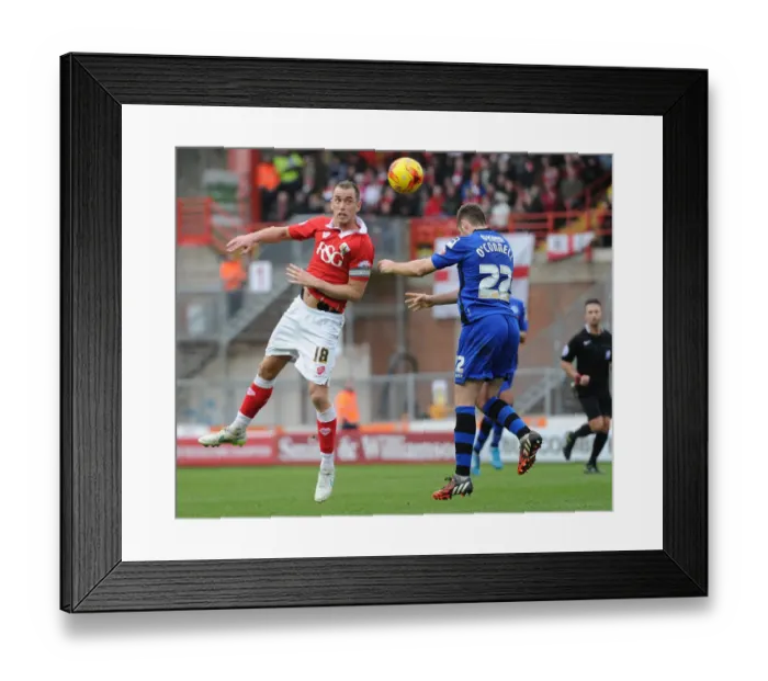 Framed Print : Intense Moment: Wilbraham vs. O'Connell - Bristol City vs. Rochdale Football Rivalry Framed Print : Intense Moment: Wilbraham vs. O'Connell - Bristol City vs. Rochdale Football Rivalry