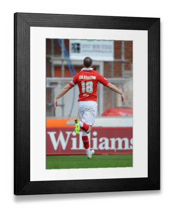 Framed Print : Bristol City's Aaron Wilbraham Celebrates Goal Against Rochdale in Sky Bet League One Framed Print : Bristol City's Aaron Wilbraham Celebrates Goal Against Rochdale in Sky Bet League One