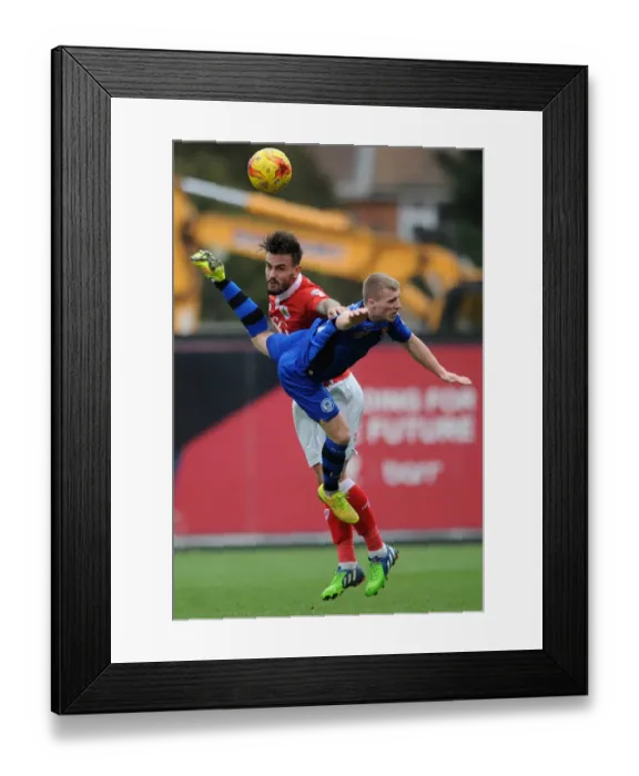 Framed Print : Maron Pack vs Jamie Allen: Intense Header Battle at Ashton Gate, Bristol City vs Rochdale, Sky Bet League One