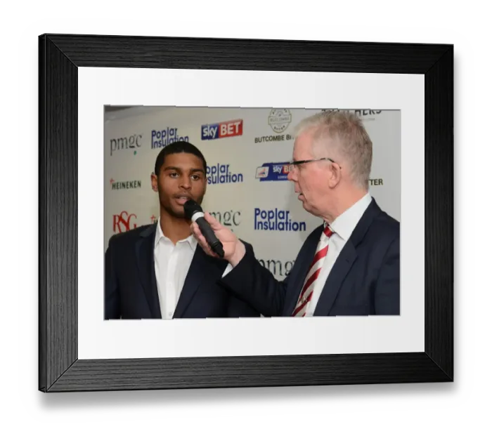 Framed Print : Mark Little of Bristol City Interviewed During Bristol City vs Rochdale FC Match, February 2015 Framed Print : Mark Little of Bristol City Interviewed During Bristol City vs Rochdale FC Match, February 2015