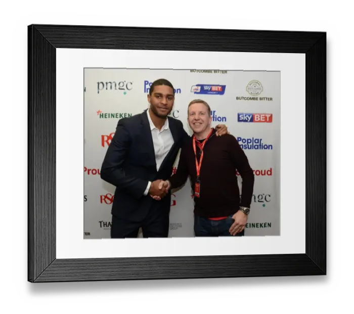 Framed Print : Intense Football Rivalry: Bristol City vs Rochdale, 2015 - Ashton Gate