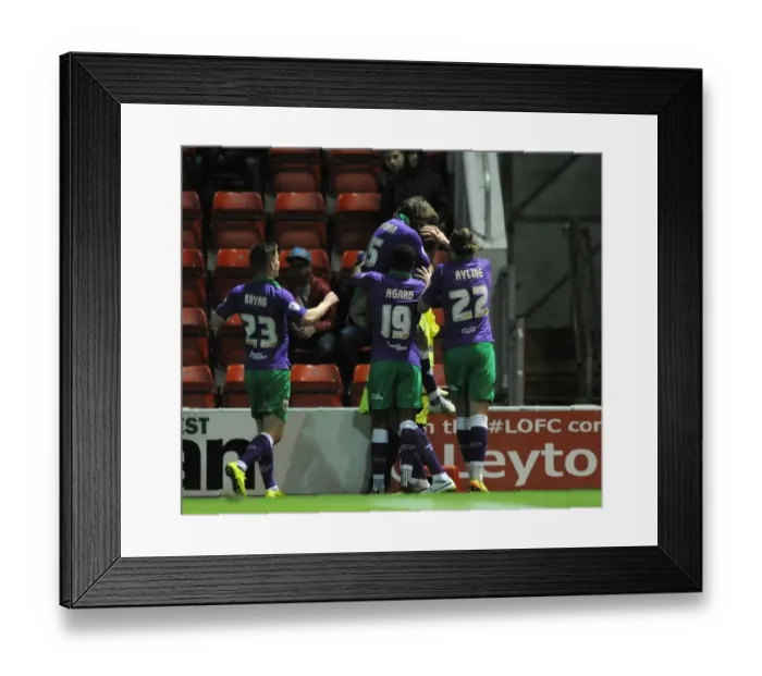 Framed Print : Aden Flint's Goal Celebration: Leyton Orient vs. Bristol City, Sky Bet League One (03 / 03 / 2015) Framed Print : Aden Flint's Goal Celebration: Leyton Orient vs. Bristol City, Sky Bet League One (03 / 03 / 2015)