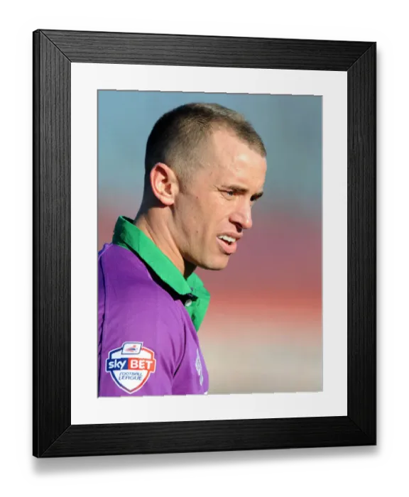 Framed Print : Aaron Wilbraham's Determined Performance: Crawley Town vs. Bristol City, March 7, 2015