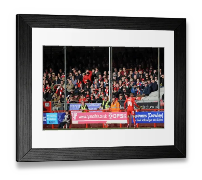 Framed Print : Bristol City Fans at Crawley Town's Broadfield Stadium, Sky Bet League One Match, 07.03.2015