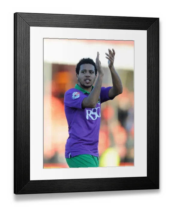Framed Print : Korey Smith Applauding Fans: A Moment of Appreciation at Crawley Town's Broadfield Stadium (Bristol City vs Crawley Town, Sky Bet League One)