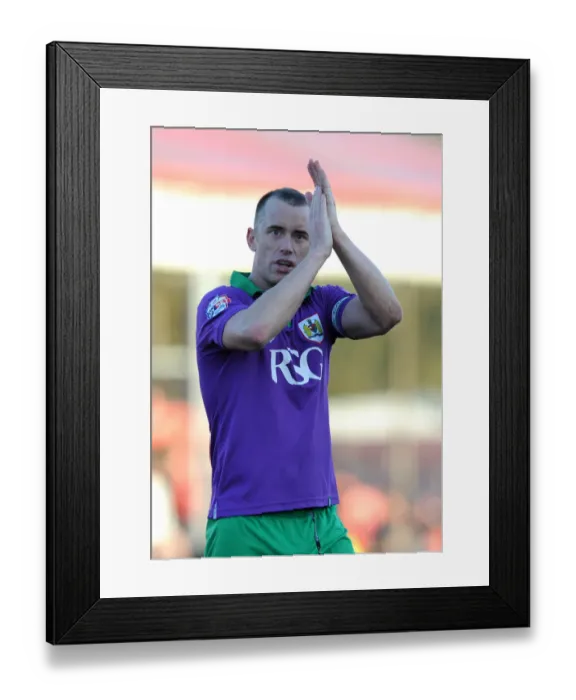 Framed Print : Bristol City's Aaron Wilbraham Salutes Fans Amidst Crawley Town Showdown, March 2015 Framed Print : Bristol City's Aaron Wilbraham Salutes Fans Amidst Crawley Town Showdown, March 2015