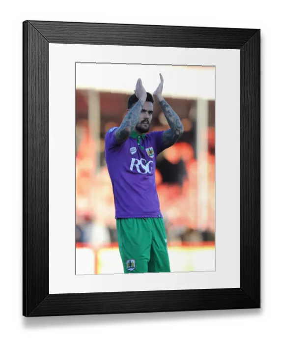 Framed Print : Marlon Pack of Bristol City Applauding Fans at Crawley Town's Broadfield Stadium, Sky Bet League One Match (07 / 03 / 2015) Framed Print : Marlon Pack of Bristol City Applauding Fans at Crawley Town's Broadfield Stadium, Sky Bet League One Match (07 / 03 / 2015)