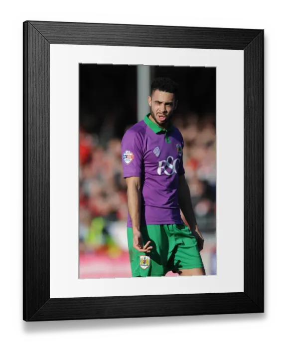 Framed Print : Derrick Williams in Action: Crawley Town vs. Bristol City, March 7, 2015 Framed Print : Derrick Williams in Action: Crawley Town vs. Bristol City, March 7, 2015