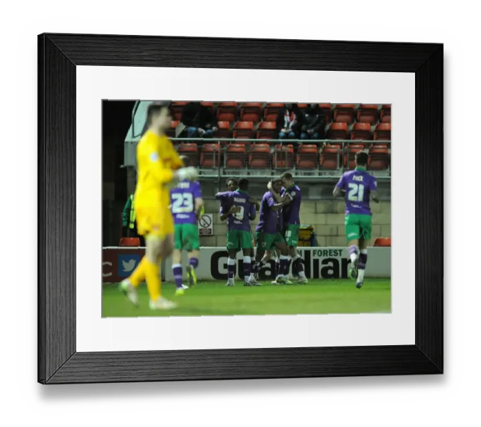 Framed Print : Bristol City's Aaron Wilbraham Scores the Winning Goal Against Leyton Orient in Sky Bet League One