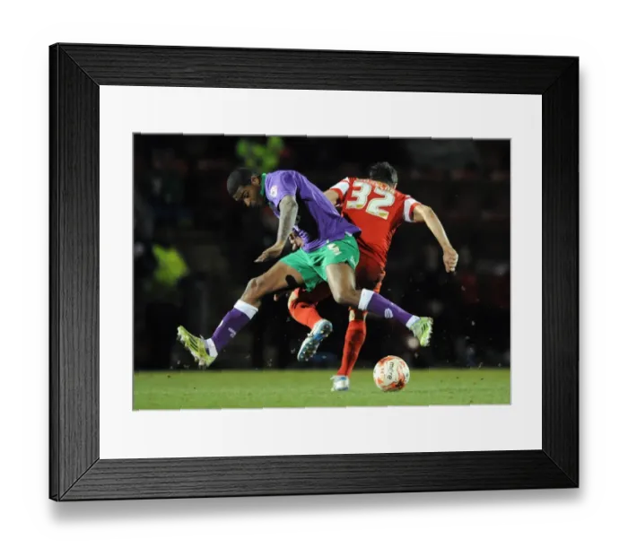 Framed Print : Bristol City vs Leyton Orient: Mark Little vs Andrea Dossena Clash in Sky Bet League One Framed Print : Bristol City vs Leyton Orient: Mark Little vs Andrea Dossena Clash in Sky Bet League One