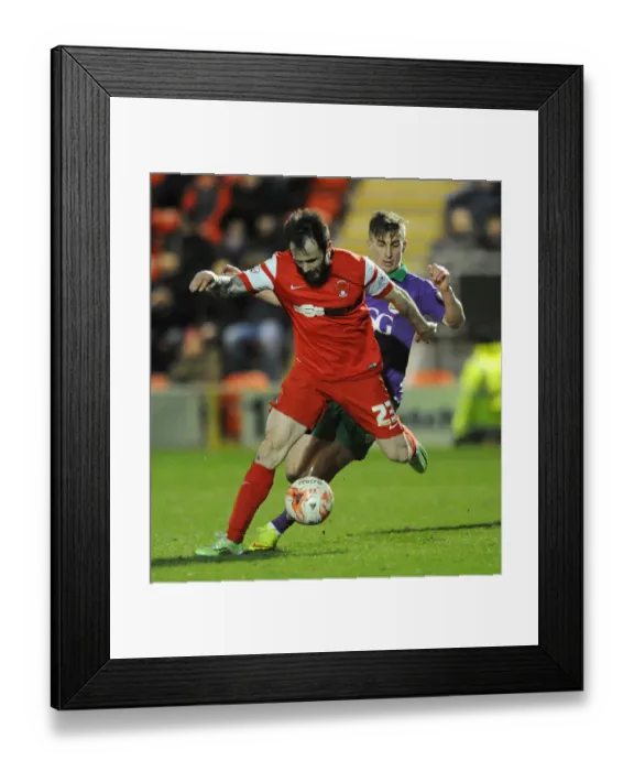 Framed Print : Bristol City's Joe Bryan Closes In on Leyton Orient's Chris Dagnall during Sky Bet League One Match
