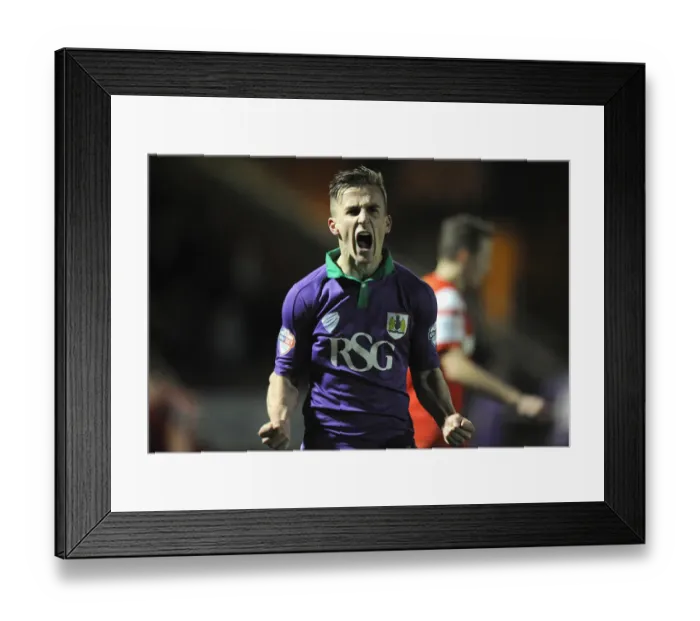 Framed Print : Bristol City: Joe Bryan's Assist Leads to Aaron Wilbraham's Goal Against Leyton Orient in Sky Bet League One, 2015