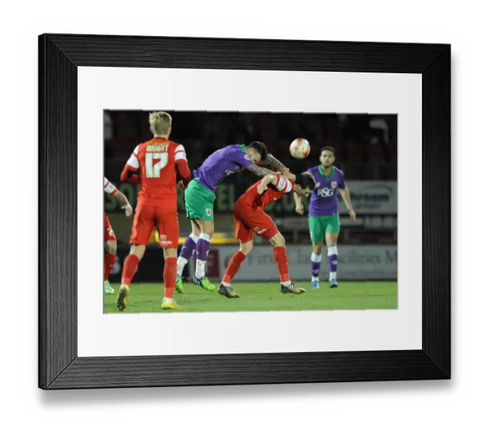 Framed Print : Maron Pack of Bristol City and David Mooney of Leyton Orient Battle for Aerial Supremacy in Sky Bet League One Clash Framed Print : Maron Pack of Bristol City and David Mooney of Leyton Orient Battle for Aerial Supremacy in Sky Bet League One Clash