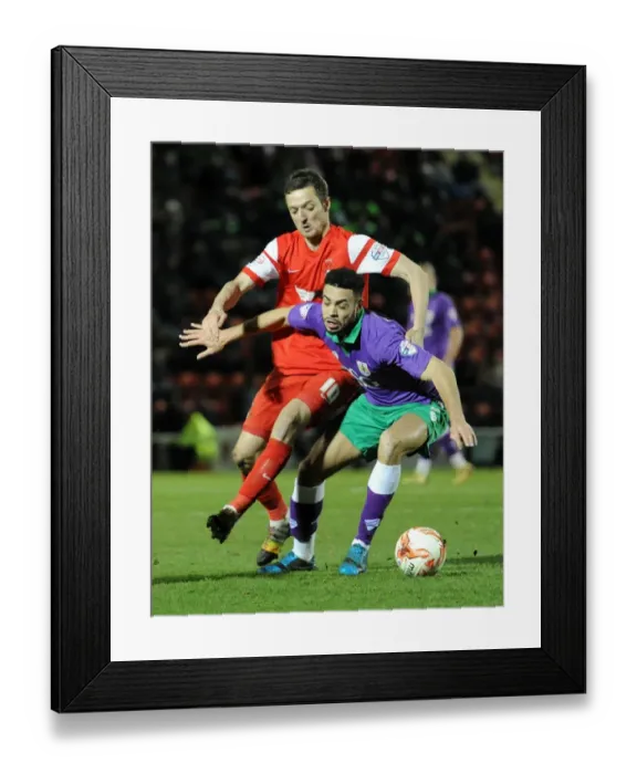 Framed Print : Intense Rivalry: Williams vs Mooney in Leyton Orient vs Bristol City Clash, Sky Bet League One, 2015