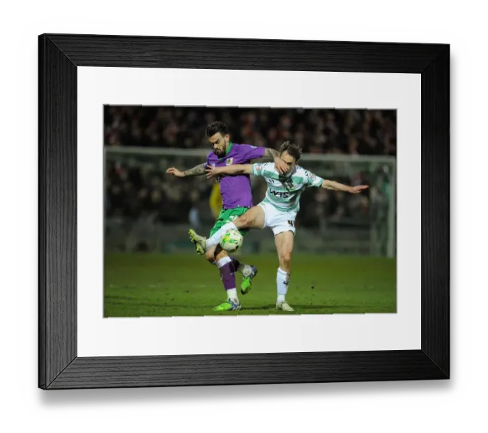 Framed Print : Marlon Pack vs. James Hayter Tackle: Yeovil Town vs. Bristol City Football Rivalry