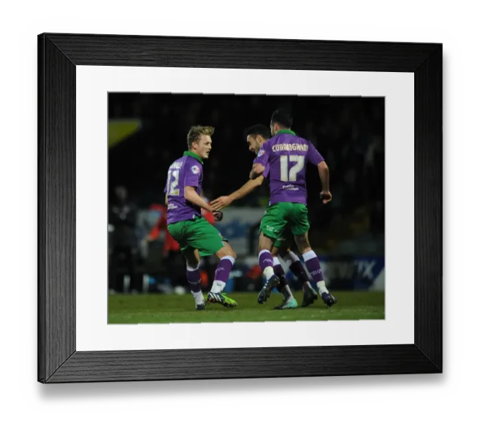 Framed Print : Bristol City's George Saville and Derrick Williams Celebrate Goal vs. Yeovil Town, 2015 Framed Print : Bristol City's George Saville and Derrick Williams Celebrate Goal vs. Yeovil Town, 2015