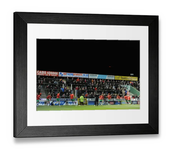 Framed Print : Bristol City Fans at Huish Park during Yeovil Town vs Bristol City, Sky Bet League One Match, 10 March 2015 Framed Print : Bristol City Fans at Huish Park during Yeovil Town vs Bristol City, Sky Bet League One Match, 10 March 2015