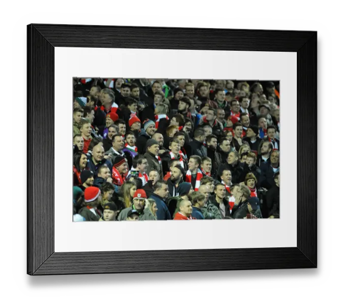 Framed Print : Bristol City Fans Rally at Huish Park during Yeovil Town vs. Bristol City, Sky Bet League One Match, 10 March 2015