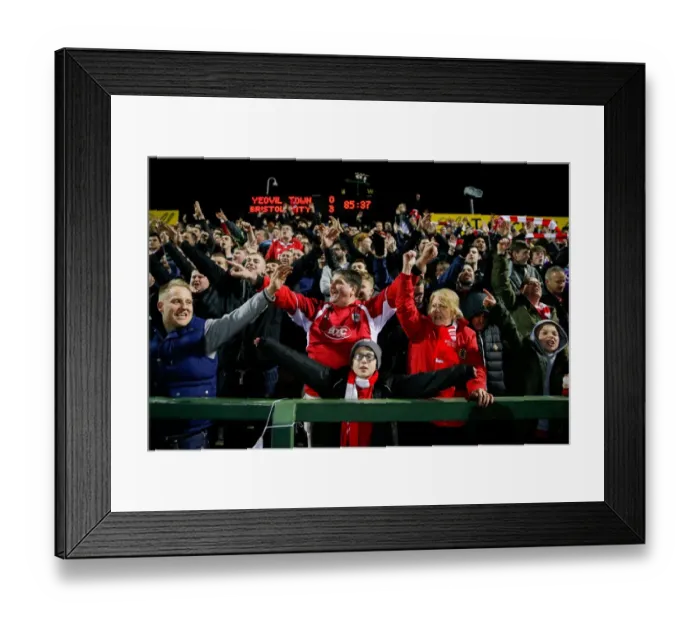 Framed Print : George Saville Scores Third Goal: Bristol City's Triumph over Yeovil Town in Sky Bet Football League One (March 10, 2015)