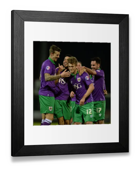 Framed Print : Bristol City's George Saville in Triumphant Moment after 10-3-2015's 10-0 Win vs Yeovil Town Framed Print : Bristol City's George Saville in Triumphant Moment after 10-3-2015's 10-0 Win vs Yeovil Town