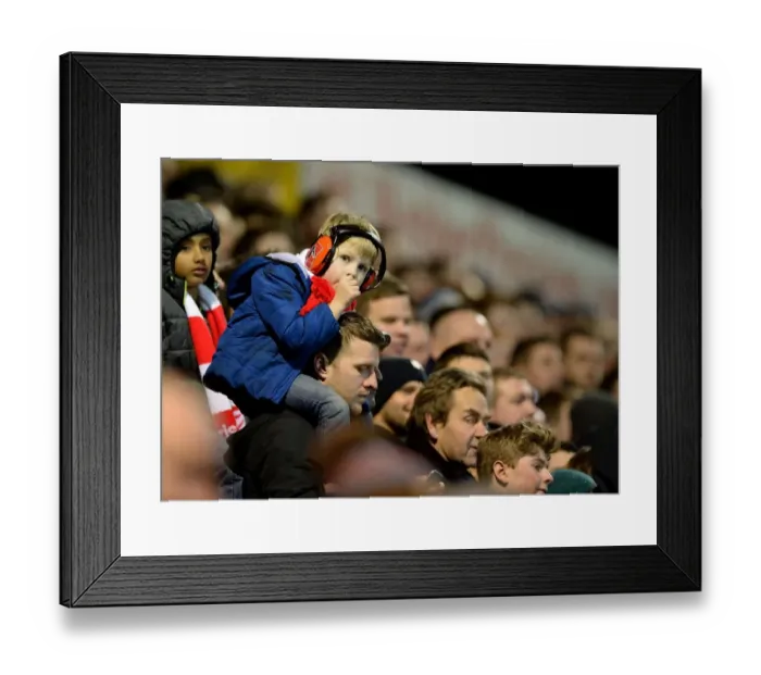 Framed Print : Young Bristol City Fan's Excitement at Huish Park, 100315 Framed Print : Young Bristol City Fan's Excitement at Huish Park, 100315