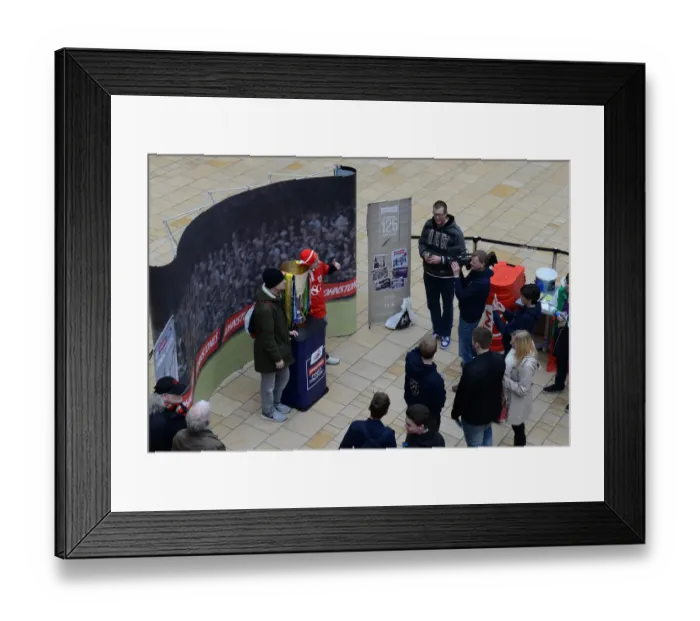 Framed Print : Bristol City FC Fans Celebrate with the Johnstone's Paint Trophy at Cabot Circus (2015) Framed Print : Bristol City FC Fans Celebrate with the Johnstone's Paint Trophy at Cabot Circus (2015)