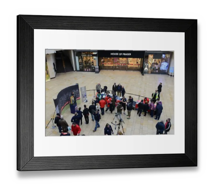 Framed Print : Fans Gather at Cabot Circus for Johnstone's Paint Trophy Match: Bristol City vs. Unnamed Opponent (March 2015) Framed Print : Fans Gather at Cabot Circus for Johnstone's Paint Trophy Match: Bristol City vs. Unnamed Opponent (March 2015)