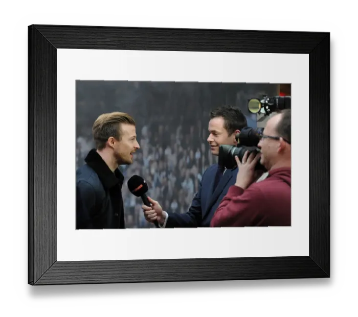 Framed Print : Wade Elliott's Johnstones Paint Trophy Excitement: An Interview at Cabot Circus Framed Print : Wade Elliott's Johnstones Paint Trophy Excitement: An Interview at Cabot Circus