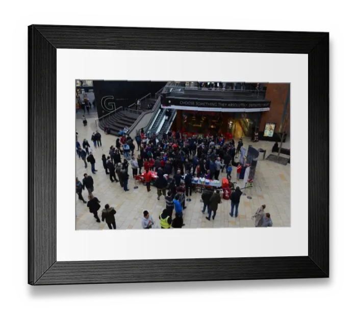 Framed Print : Bristol City Fans Gather at Cabot Circus for Johnstones Paint Trophy Match, 2015 Framed Print : Bristol City Fans Gather at Cabot Circus for Johnstones Paint Trophy Match, 2015