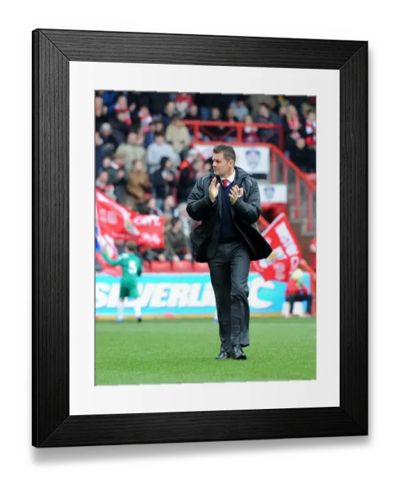 Framed Print : Steve Cotterill Greets Supporters at Ashton Gate: Bristol City vs Gillingham, 2015 Framed Print : Steve Cotterill Greets Supporters at Ashton Gate: Bristol City vs Gillingham, 2015