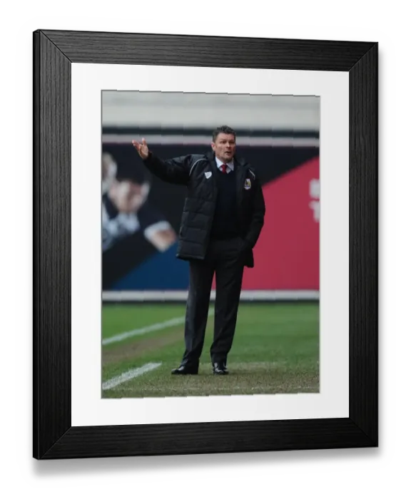 Framed Print : Steve Cotterill Leads Bristol City in Sky Bet League One Match Against Gillingham, March 14, 2015
