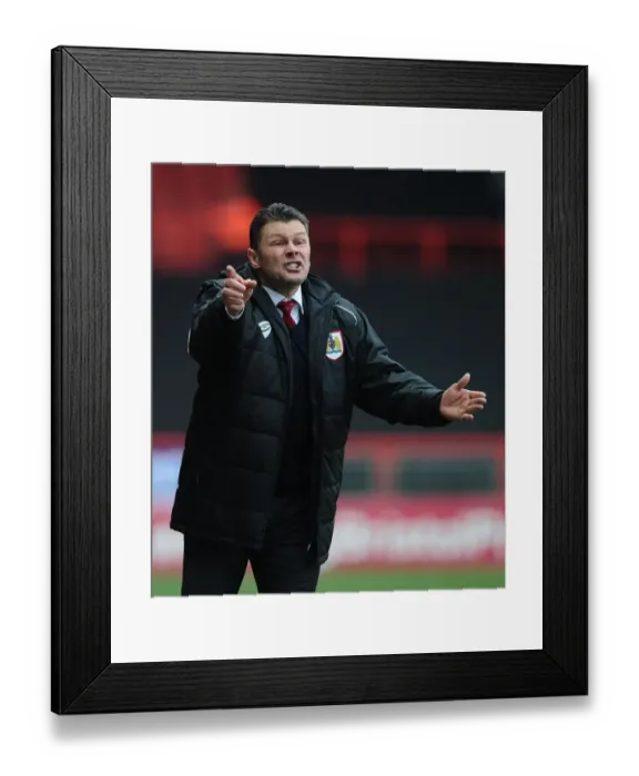 Framed Print : Steve Cotterill Leads Bristol City in Sky Bet League One Match Against Gillingham, March 14, 2015