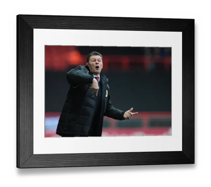 Framed Print : Steve Cotterill Leads Bristol City in Sky Bet League One Match Against Gillingham, March 14, 2015
