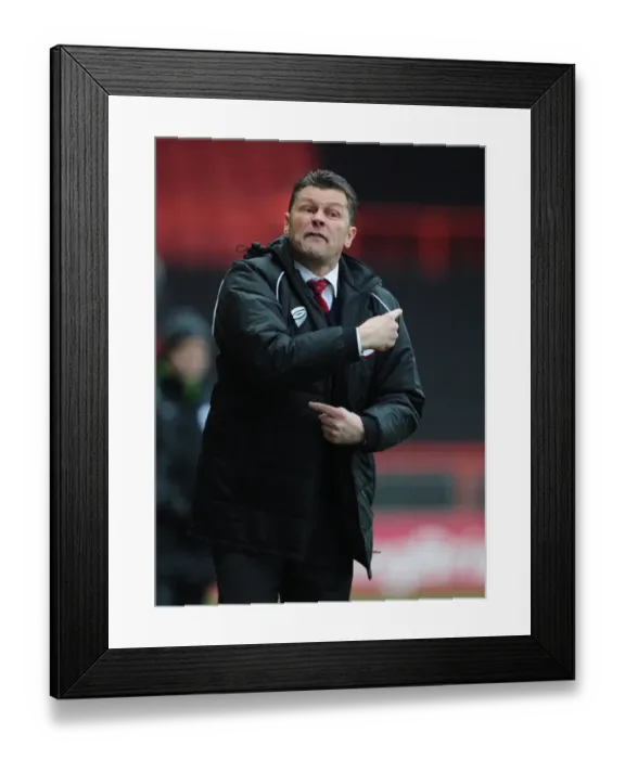 Framed Print : Steve Cotterill Leads Bristol City in Sky Bet League One Match Against Gillingham, March 14, 2015