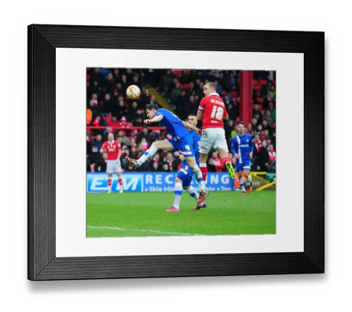 Framed Print : Aaron Wilbraham Charges Towards Goal: Bristol City vs. Gillingham, Sky Bet League One, 2015