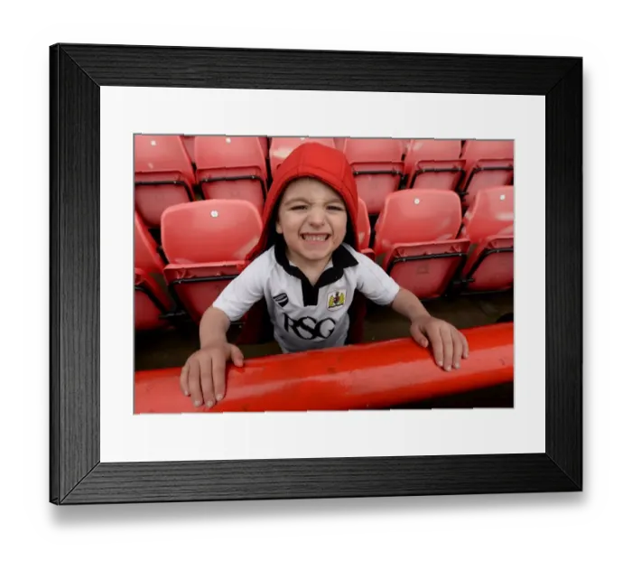 Framed Print : Young Fan's Excitement at Bristol City vs Gillingham, Sky Bet League One Match, Ashton Gate Framed Print : Young Fan's Excitement at Bristol City vs Gillingham, Sky Bet League One Match, Ashton Gate