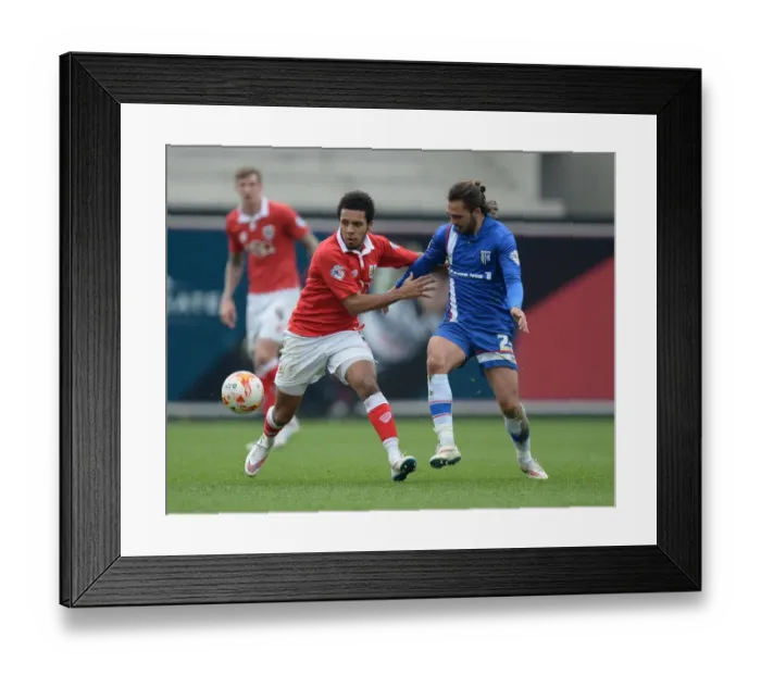 Framed Print : Intense Rivalry: Smith vs. Dack in Bristol City vs. Gillingham Clash Framed Print : Intense Rivalry: Smith vs. Dack in Bristol City vs. Gillingham Clash