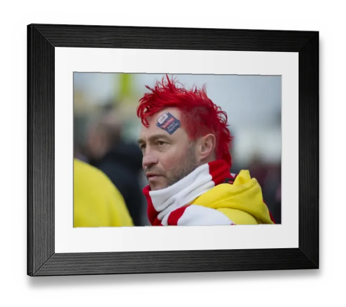 Framed Print : Bristol City Fans En Route to Wembley Stadium for Johnstone's Paint Final vs. Walsall, 2015 Framed Print : Bristol City Fans En Route to Wembley Stadium for Johnstone's Paint Final vs. Walsall, 2015