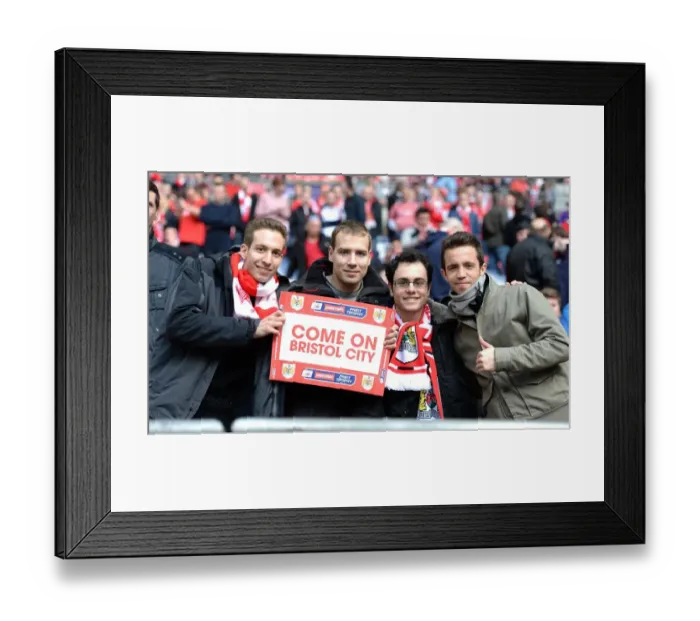 Framed Print : Triumphant Moment: Johnstone's Paint Trophy Victory - Ecstatic Bristol City Fans Celebrate at Wembley Stadium (2015)