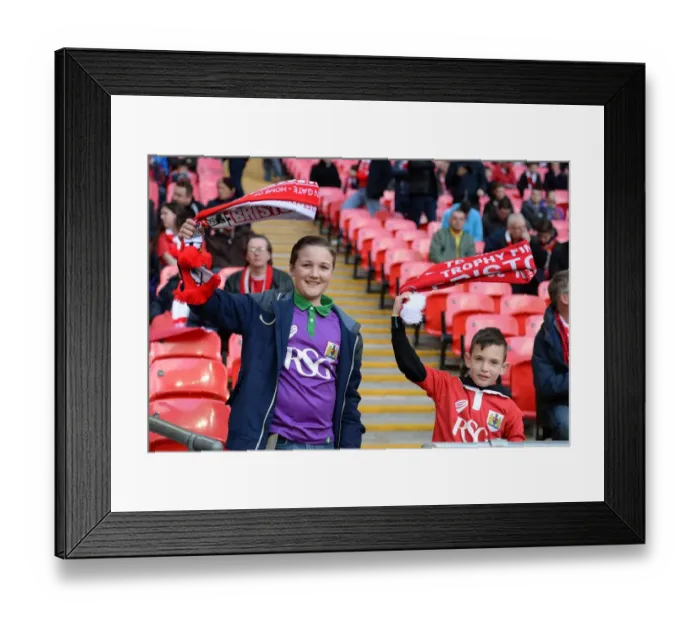 Framed Print : Bristol City Fans Celebrate at Wembley: Johnstone's Paint Trophy Final vs Walsall (2015) Framed Print : Bristol City Fans Celebrate at Wembley: Johnstone's Paint Trophy Final vs Walsall (2015)