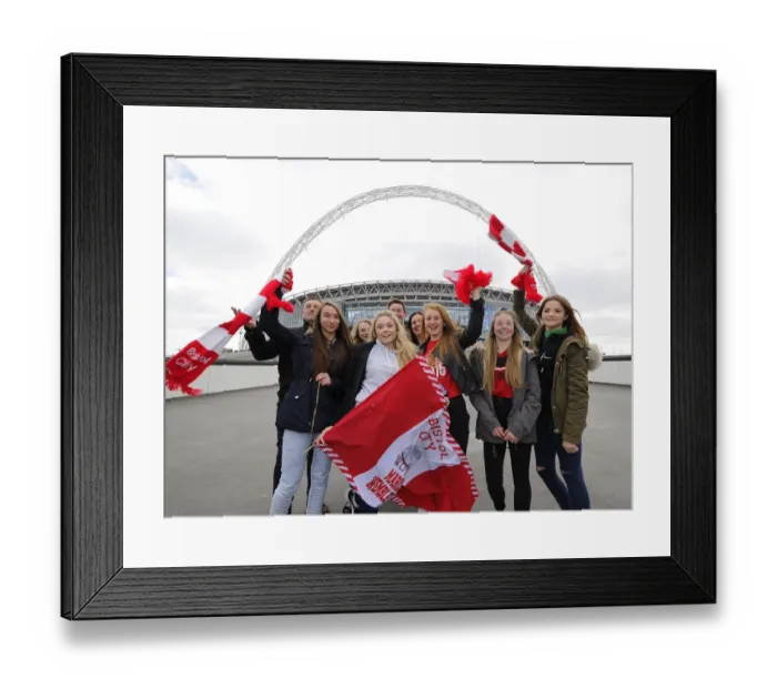 Framed Print : Thousands of Ecstatic Bristol City Fans at Wembley Stadium for Johnstone's Paint Trophy Final Framed Print : Thousands of Ecstatic Bristol City Fans at Wembley Stadium for Johnstone's Paint Trophy Final