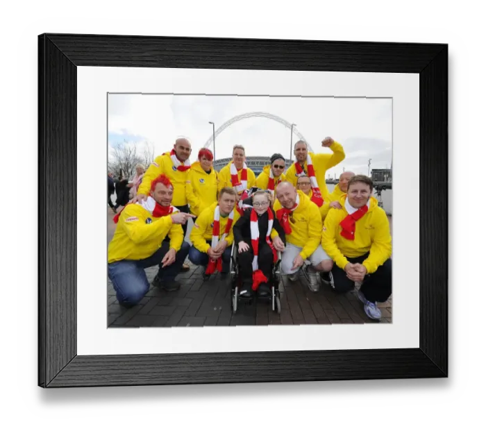 Framed Print : Bristol City FC: Oskar Pycroft and Supporters Epic Journey to Wembley for Charity